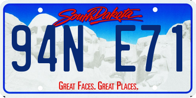 SD license plate 94NE71