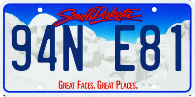 SD license plate 94NE81
