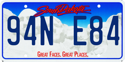 SD license plate 94NE84