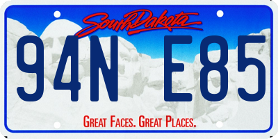 SD license plate 94NE85