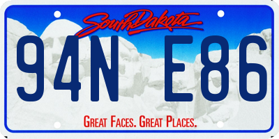 SD license plate 94NE86