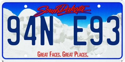 SD license plate 94NE93