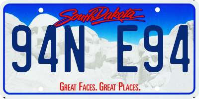 SD license plate 94NE94