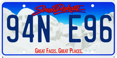 SD license plate 94NE96