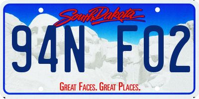 SD license plate 94NF02