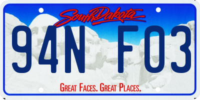 SD license plate 94NF03