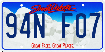SD license plate 94NF07