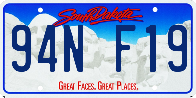 SD license plate 94NF19