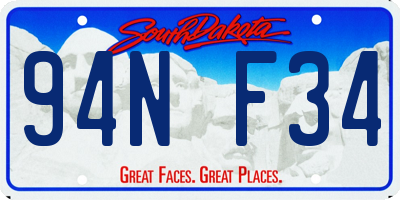 SD license plate 94NF34