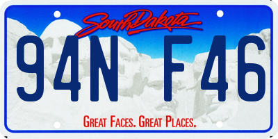 SD license plate 94NF46