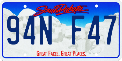 SD license plate 94NF47