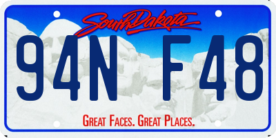 SD license plate 94NF48