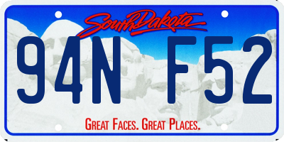 SD license plate 94NF52