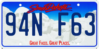 SD license plate 94NF63