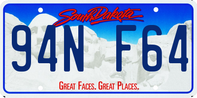 SD license plate 94NF64