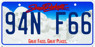 SD license plate 94NF66