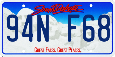 SD license plate 94NF68