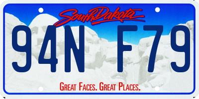 SD license plate 94NF79