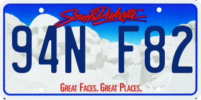 SD license plate 94NF82
