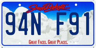SD license plate 94NF91