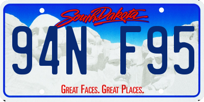 SD license plate 94NF95