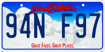 SD license plate 94NF97