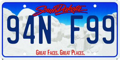 SD license plate 94NF99