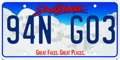 SD license plate 94NG03