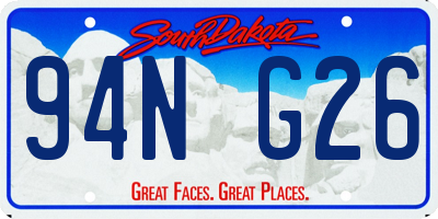 SD license plate 94NG26