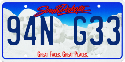 SD license plate 94NG33