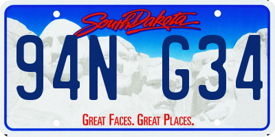 SD license plate 94NG34