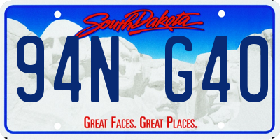 SD license plate 94NG40