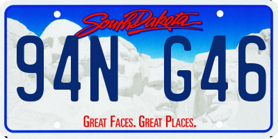 SD license plate 94NG46