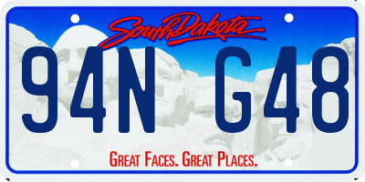 SD license plate 94NG48