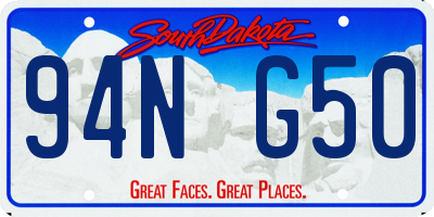 SD license plate 94NG50
