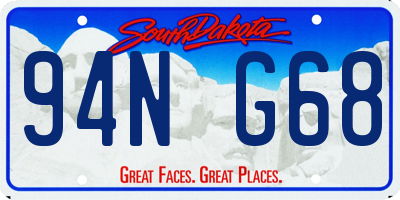 SD license plate 94NG68