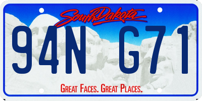 SD license plate 94NG71
