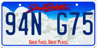 SD license plate 94NG75