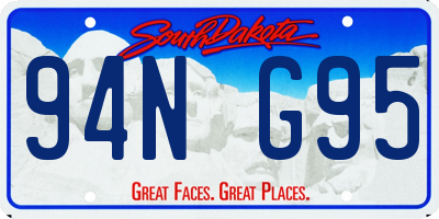 SD license plate 94NG95