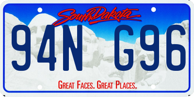 SD license plate 94NG96