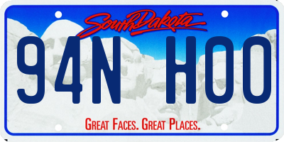 SD license plate 94NH00