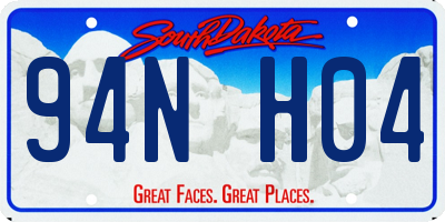 SD license plate 94NH04