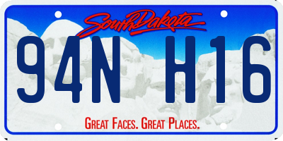 SD license plate 94NH16