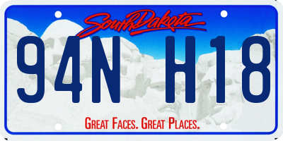 SD license plate 94NH18