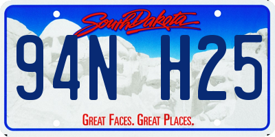SD license plate 94NH25