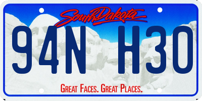 SD license plate 94NH30