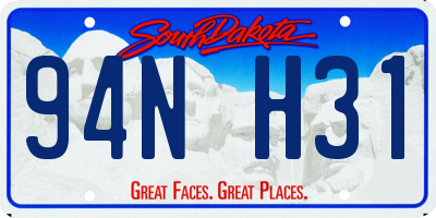 SD license plate 94NH31