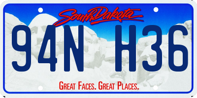 SD license plate 94NH36