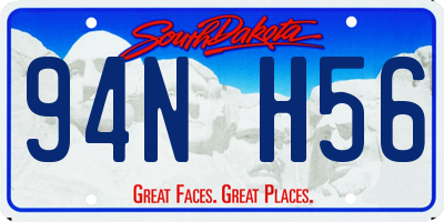 SD license plate 94NH56