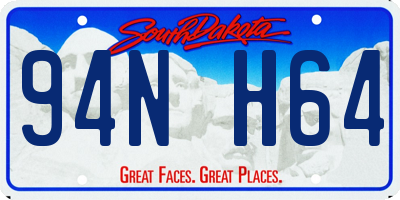 SD license plate 94NH64